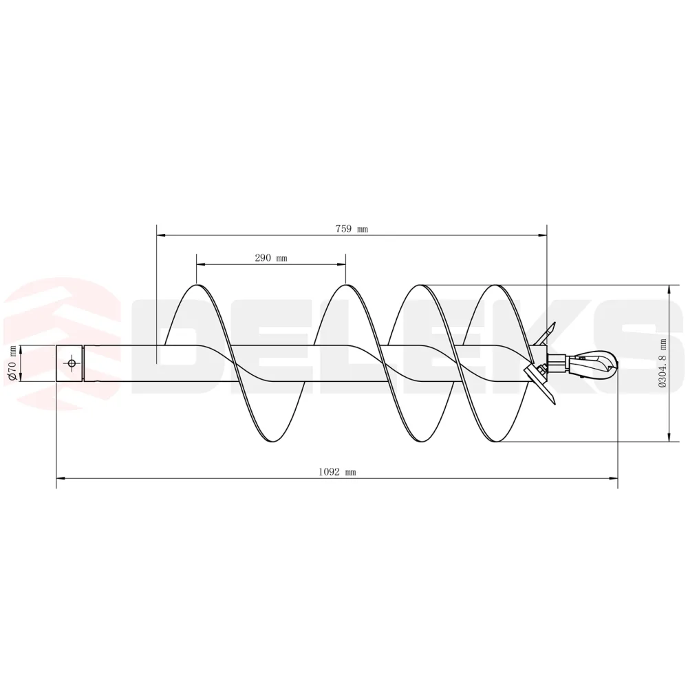 Svrdlo ø300 mm za traktorsko svrdlo DELEKS PUNTA30L — slika 2 od 5