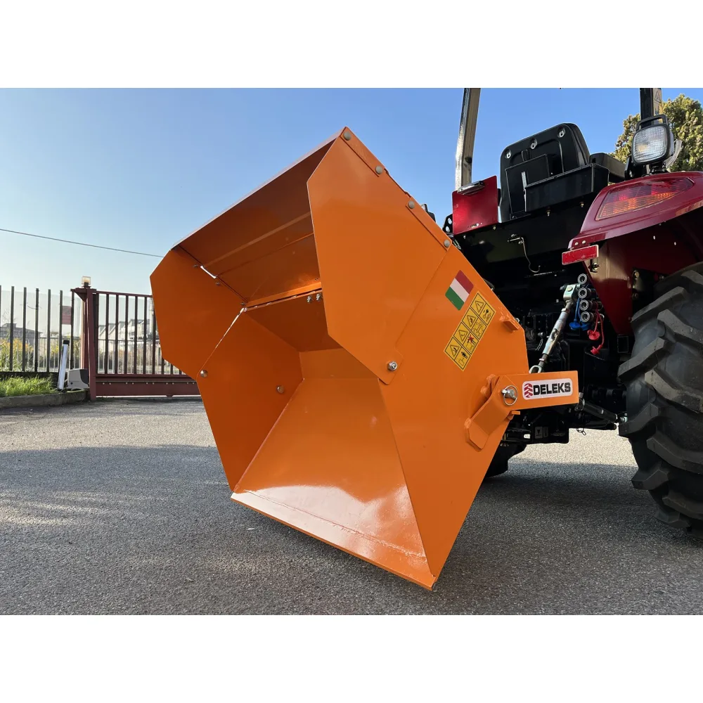 Transportni sanduk za traktor DELEKS BUCKET120 – 120 cm, ručno ili hidraulično istresanje — slika 8 od 15