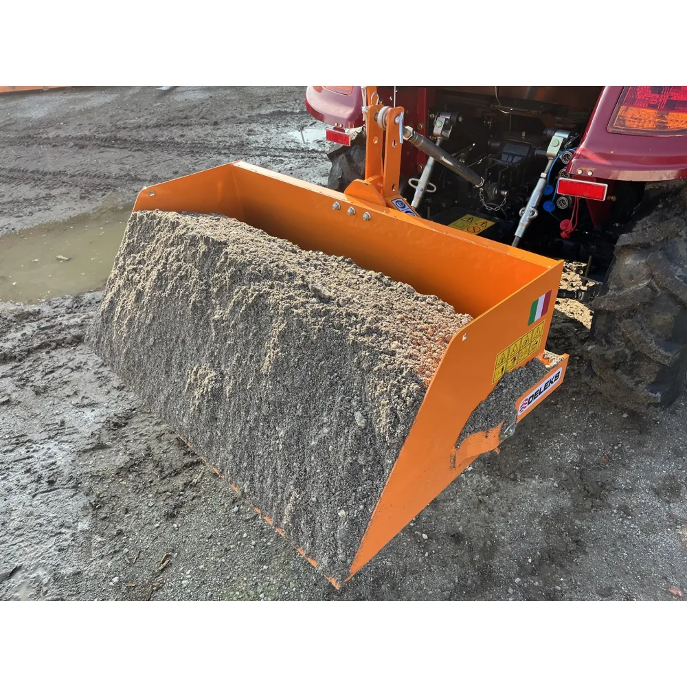 Transportni sanduk za traktor DELEKS BUCKET140 – 140 cm, ručno ili hidraulično istresanje — slika 11 od 15