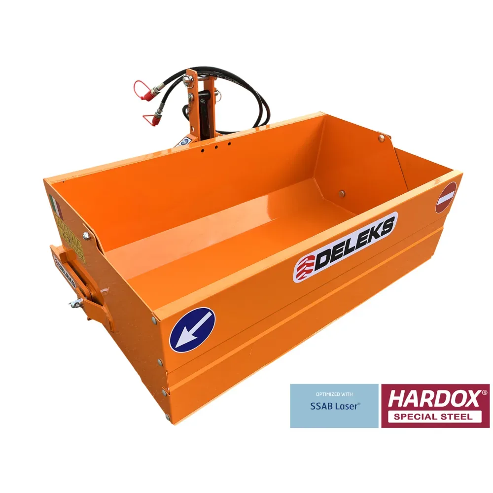Transportni sanduk za traktor DELEKS BUCKET140 – 140 cm, ručno ili hidraulično istresanje — slika 4 od 15