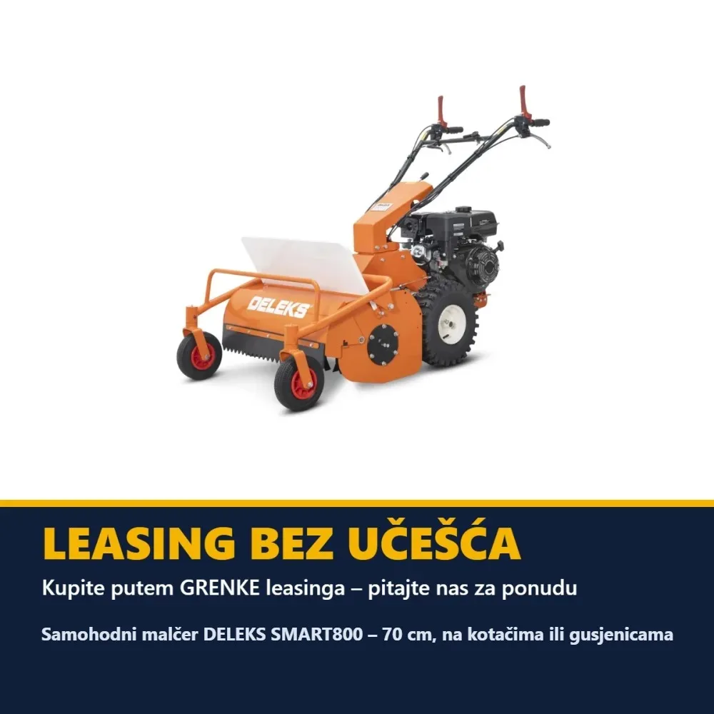 Samohodni malčer DELEKS SMART800 – 70 cm, na kotačima ili gusjenicama — slika 7 od 15