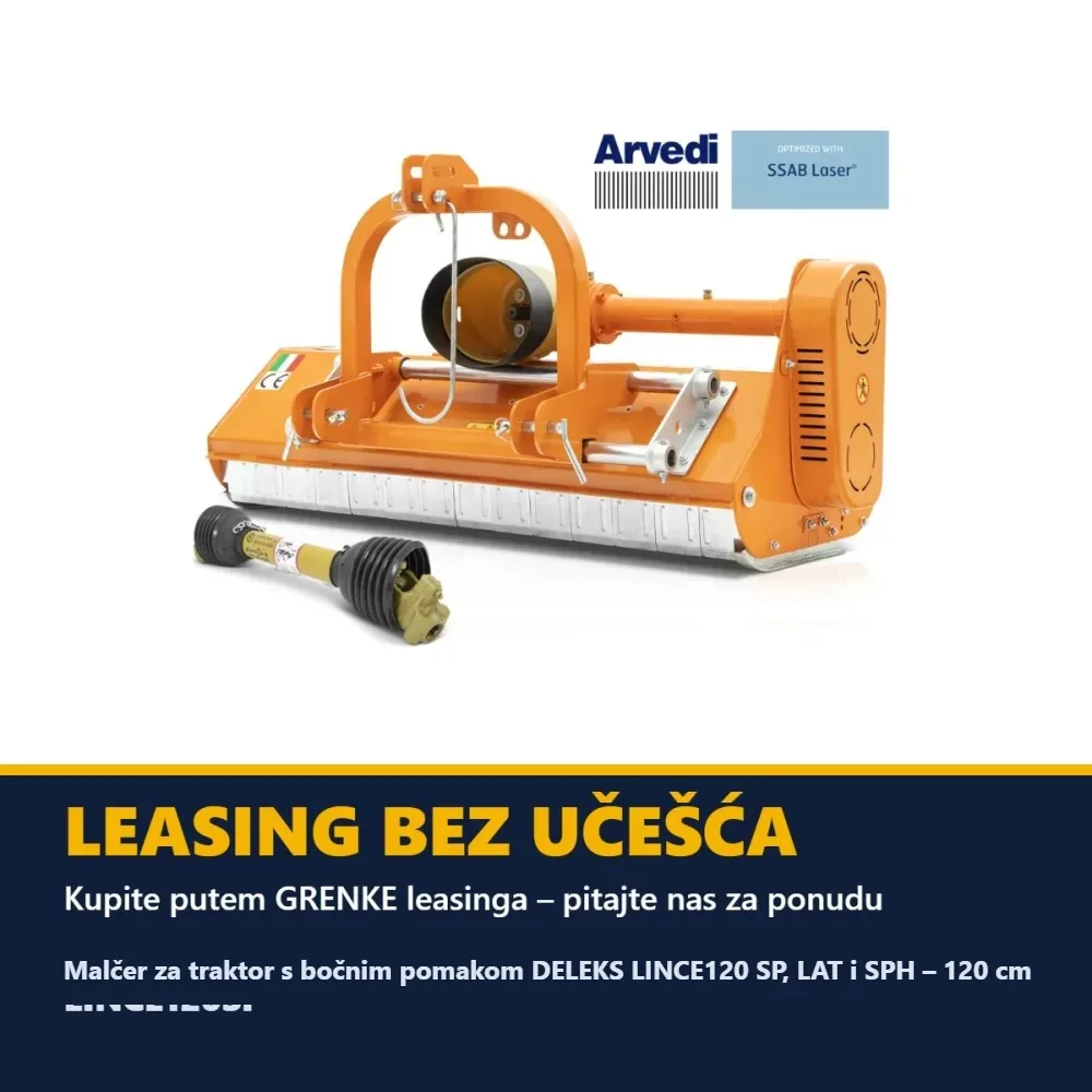 Malčer za traktor s bočnim pomakom DELEKS LINCE120 SP, LAT i SPH – 120 cm — slika 9 od 15