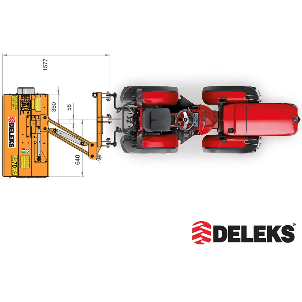 Bočni malčer za traktor DELEKS VOLPE100 – 100 cm — slika 7 od 15