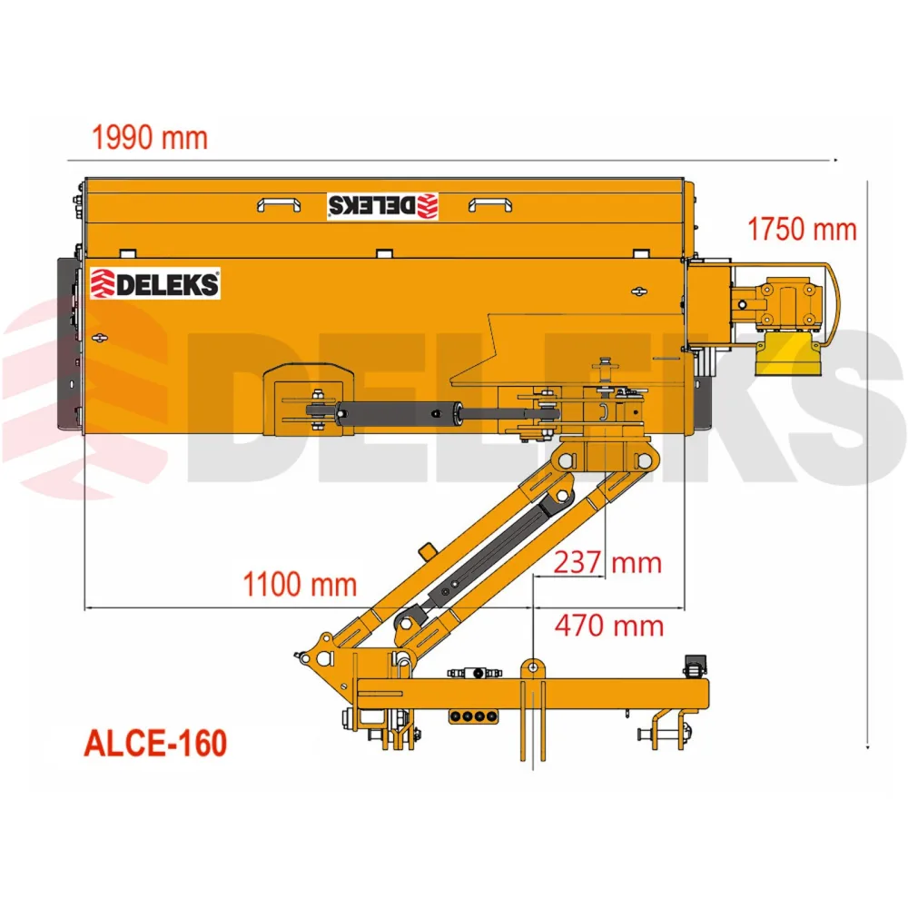Bočni malčer za traktor DELEKS ALCE160 – 160 cm, teška izvedba — slika 8 od 15