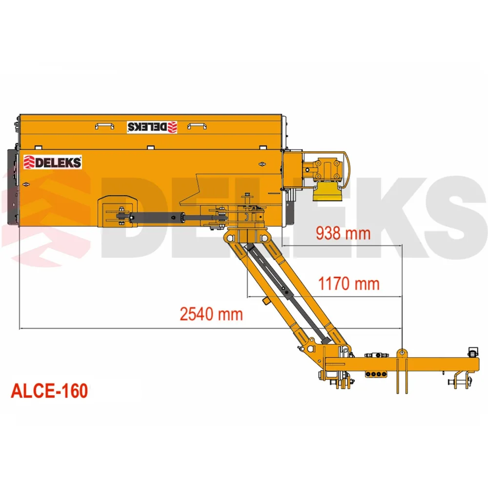 Bočni malčer za traktor DELEKS ALCE160 – 160 cm, teška izvedba — slika 9 od 15