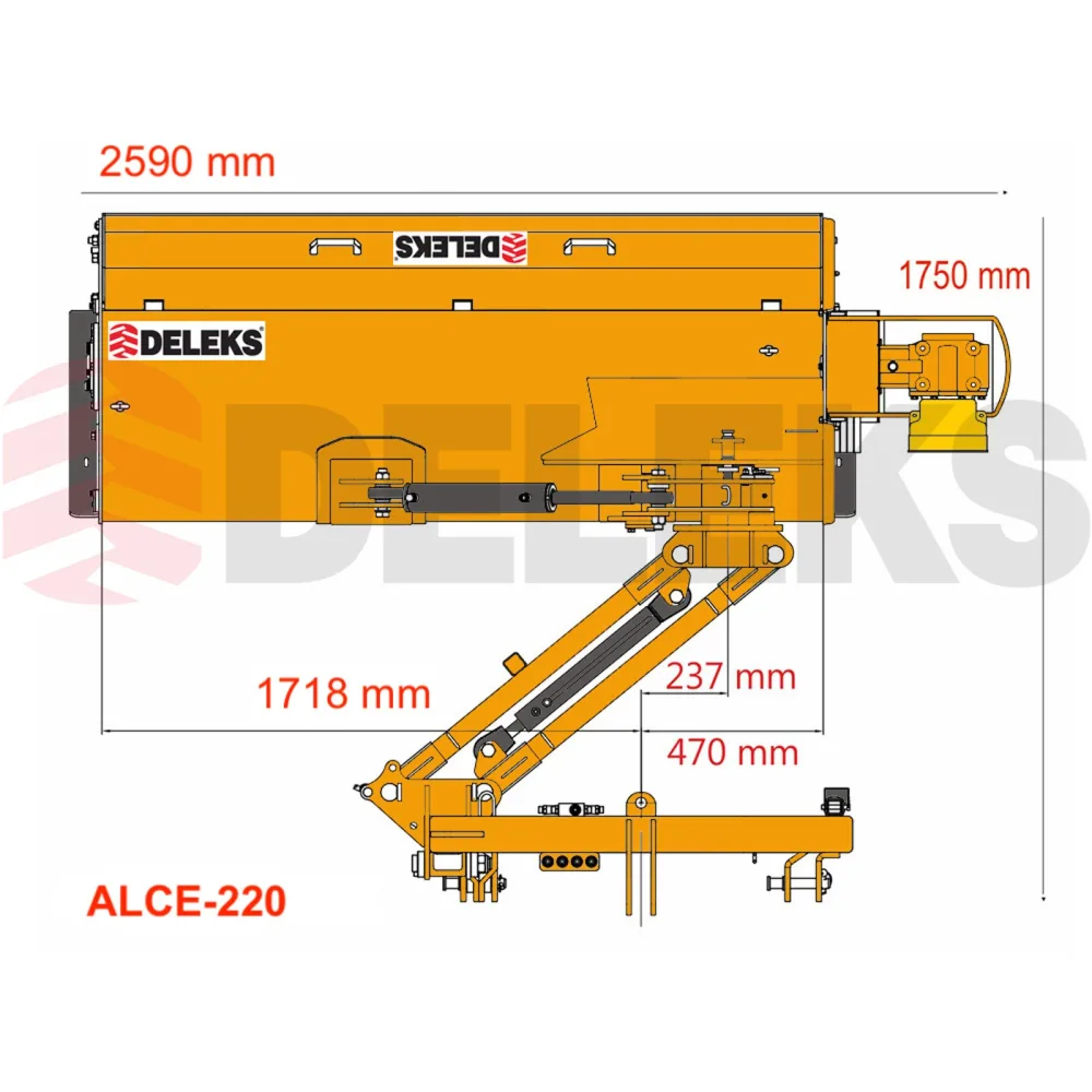 Bočni malčer za traktor DELEKS ALCE220 – 220 cm, teška izvedba — slika 8 od 15