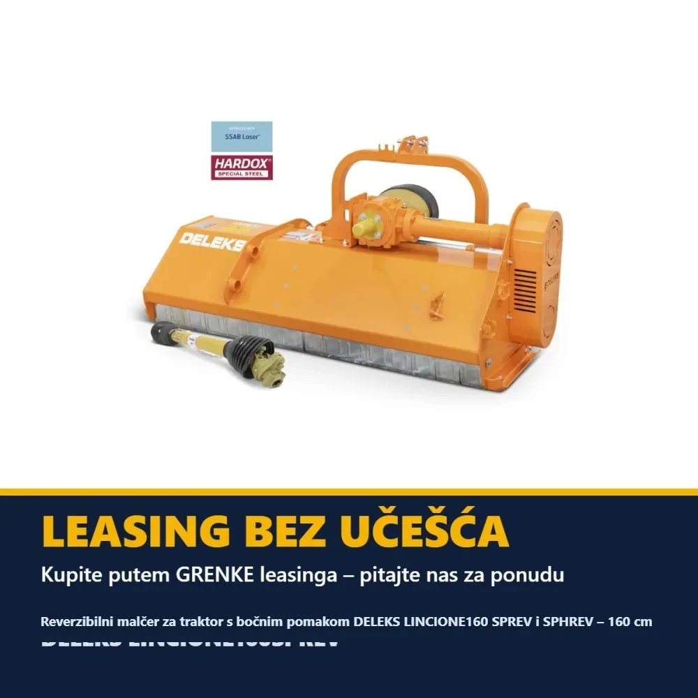 Reverzibilni malčer za traktor s bočnim pomakom DELEKS LINCIONE160 SPREV i SPHREV – 160 cm — slika 7 od 15