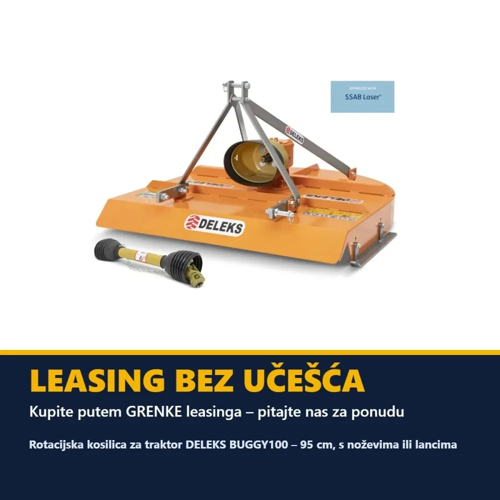 Rotacijska kosilica za traktor DELEKS BUGGY100 – 95 cm, s noževima ili lancima — slika 7 od 15