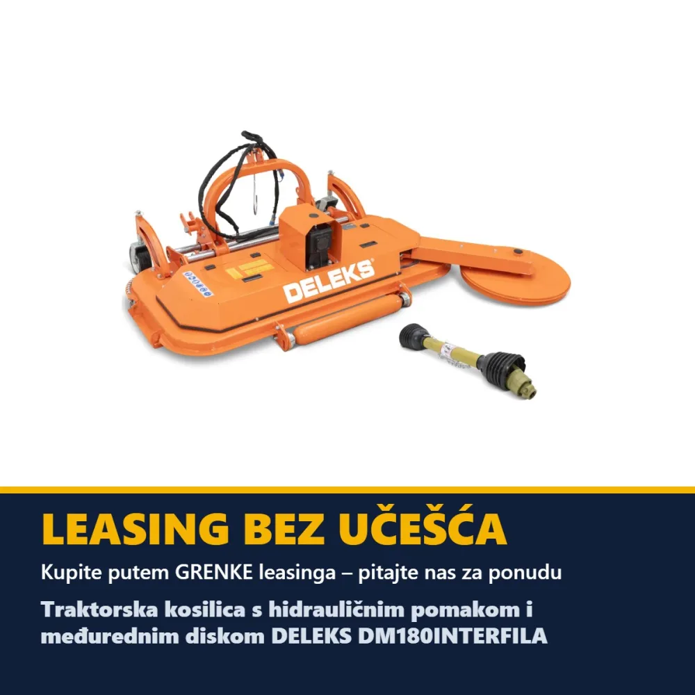 Traktorska kosilica s hidrauličnim pomakom i međurednim diskom DELEKS DM180INTERFILA – 230 cm — slika 4 od 15