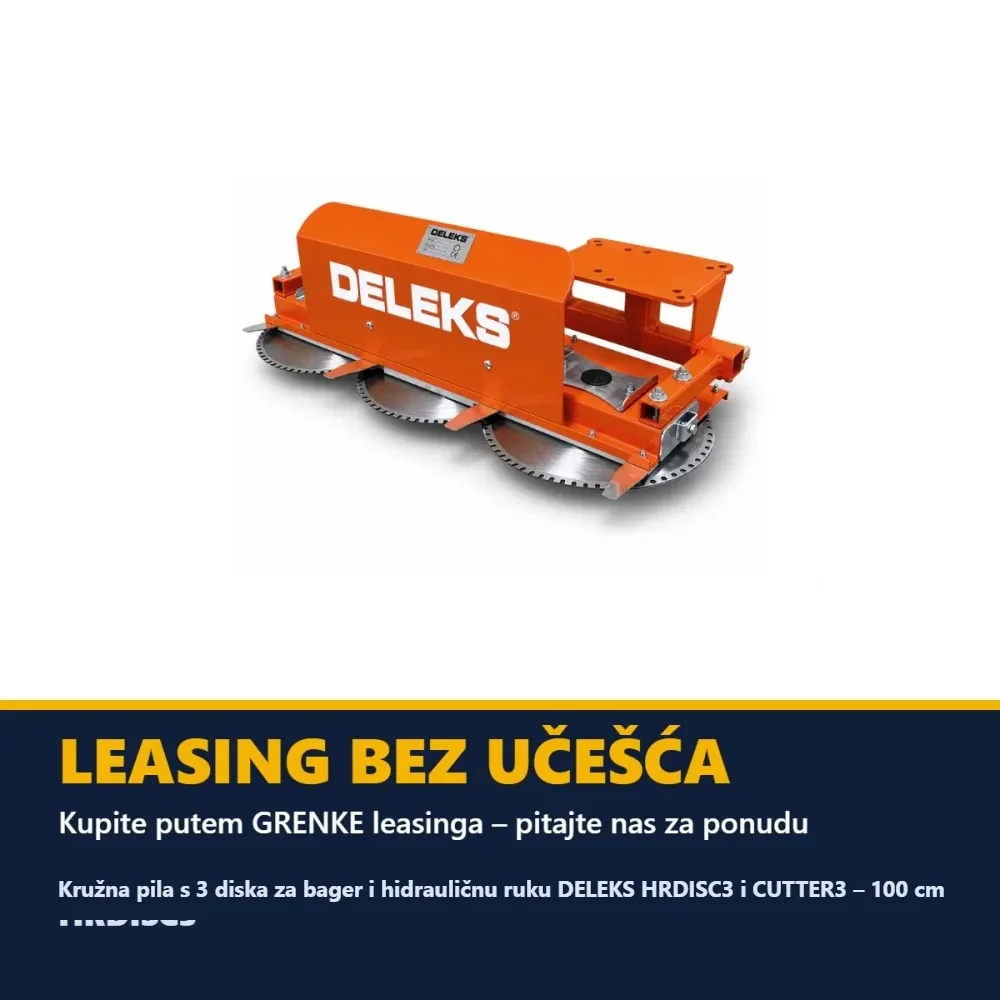 Kružna pila s 3 diska za bager i hidrauličnu ruku DELEKS HRDISC3 i CUTTER3 – 100 cm — slika 7 od 15