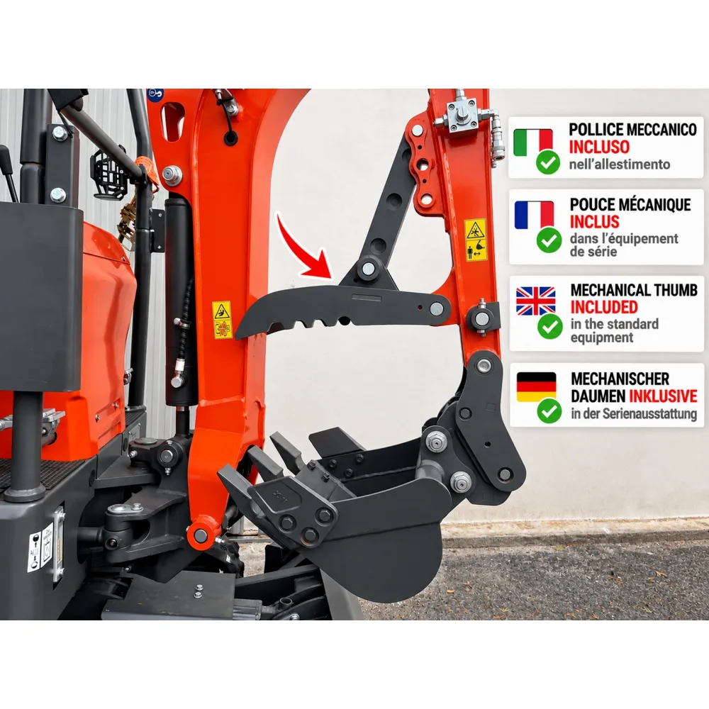 Mini bager DELEKS Z110 – 1,1 t, motor Koop ili Kubota — slika 10 od 15
