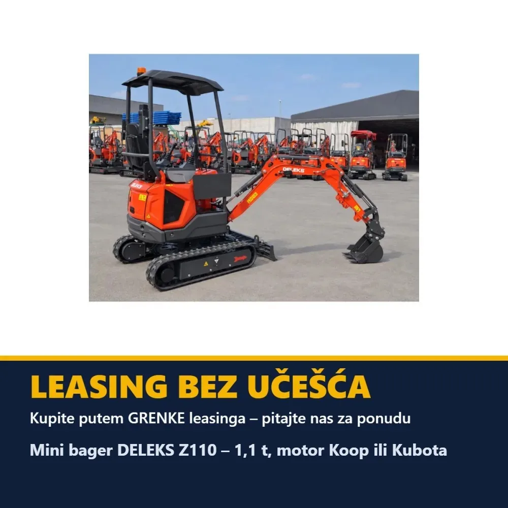 Mini bager DELEKS Z110 – 1,1 t, motor Koop ili Kubota — slika 6 od 15
