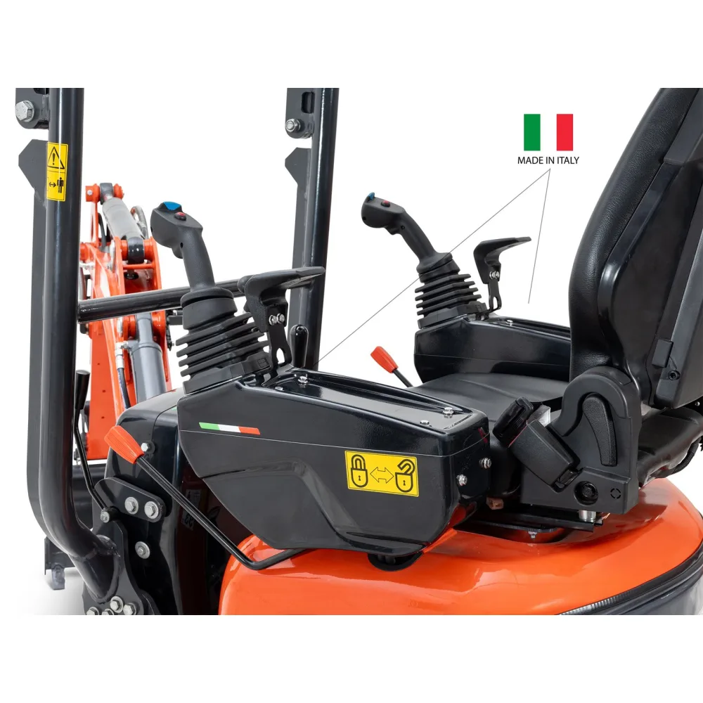 Mini bager DELEKS S100 – 1 t, dizelski motor Kubota, kompaktni stražnji dio (zero tail) — slika 7 od 15