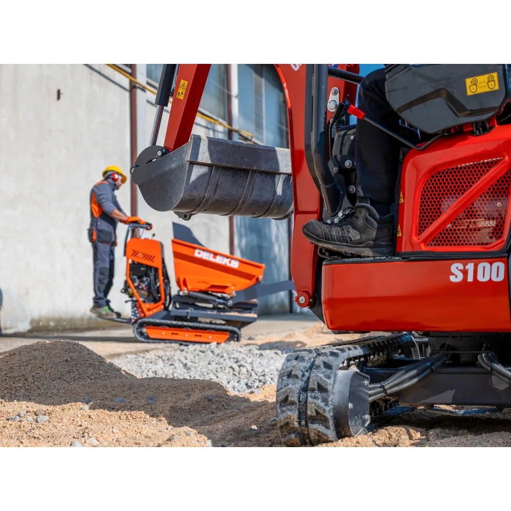 Mini bager DELEKS S100 – 1 t, dizelski motor Kubota, kompaktni stražnji dio (zero tail) — slika 11 od 15