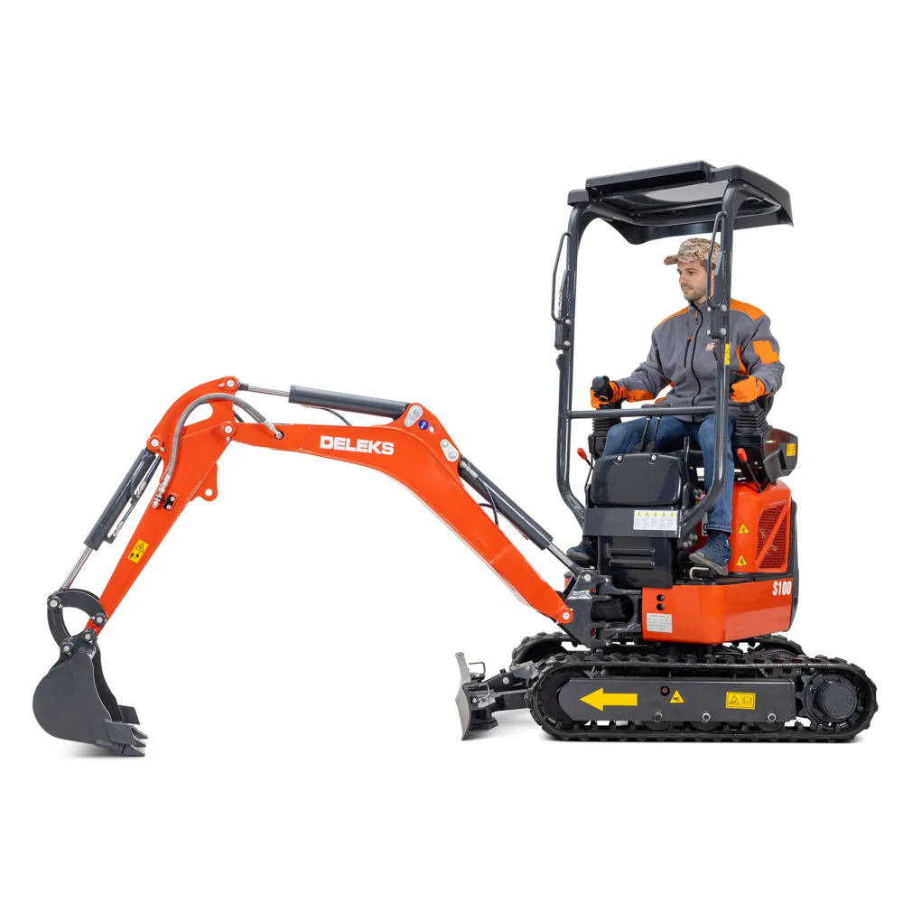 Mini bager DELEKS S100 – 1 t, dizelski motor Kubota, kompaktni stražnji dio (zero tail) — slika 2 od 15