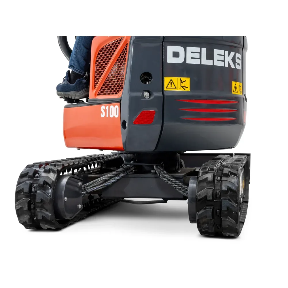 Mini bager DELEKS S100 – 1 t, dizelski motor Kubota, kompaktni stražnji dio (zero tail) — slika 4 od 15