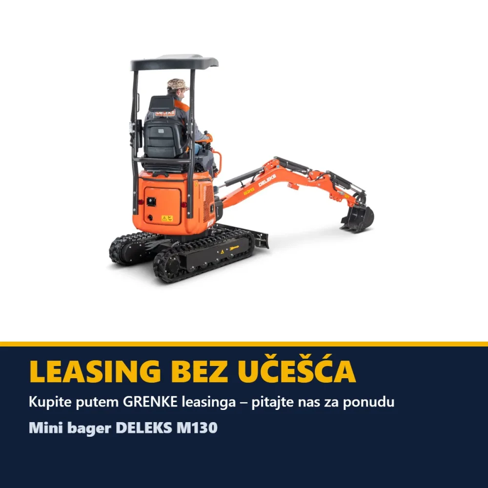 Mini bager DELEKS M130 – 1,3 t, dizelski motor Kubota — slika 4 od 15