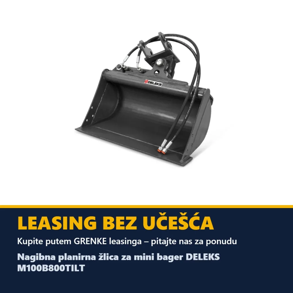 Nagibna planirna žlica za mini bager DELEKS M100B800TILT – 80 cm — slika 3 od 3