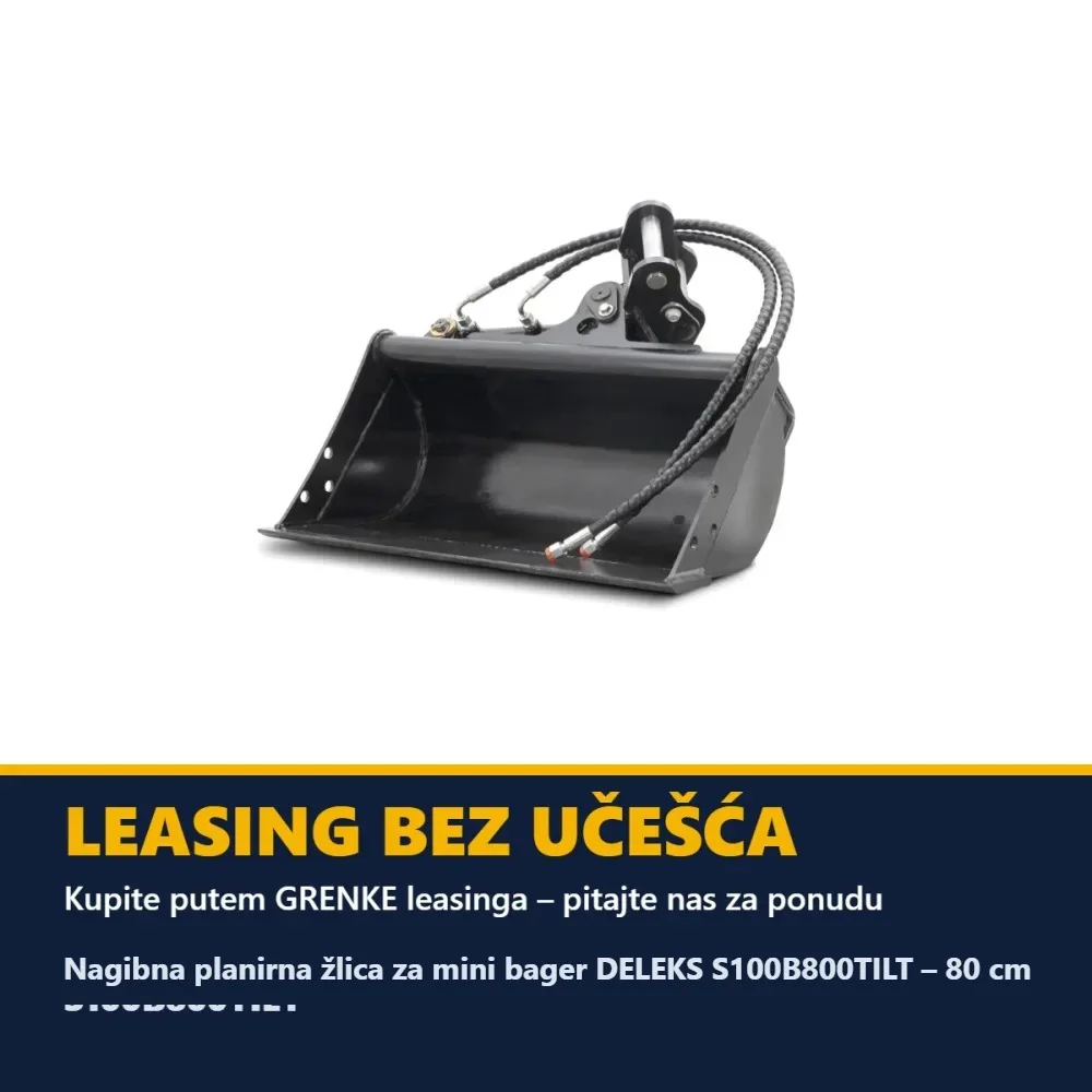 Nagibna planirna žlica za mini bager DELEKS S100B800TILT – 80 cm — slika 6 od 12