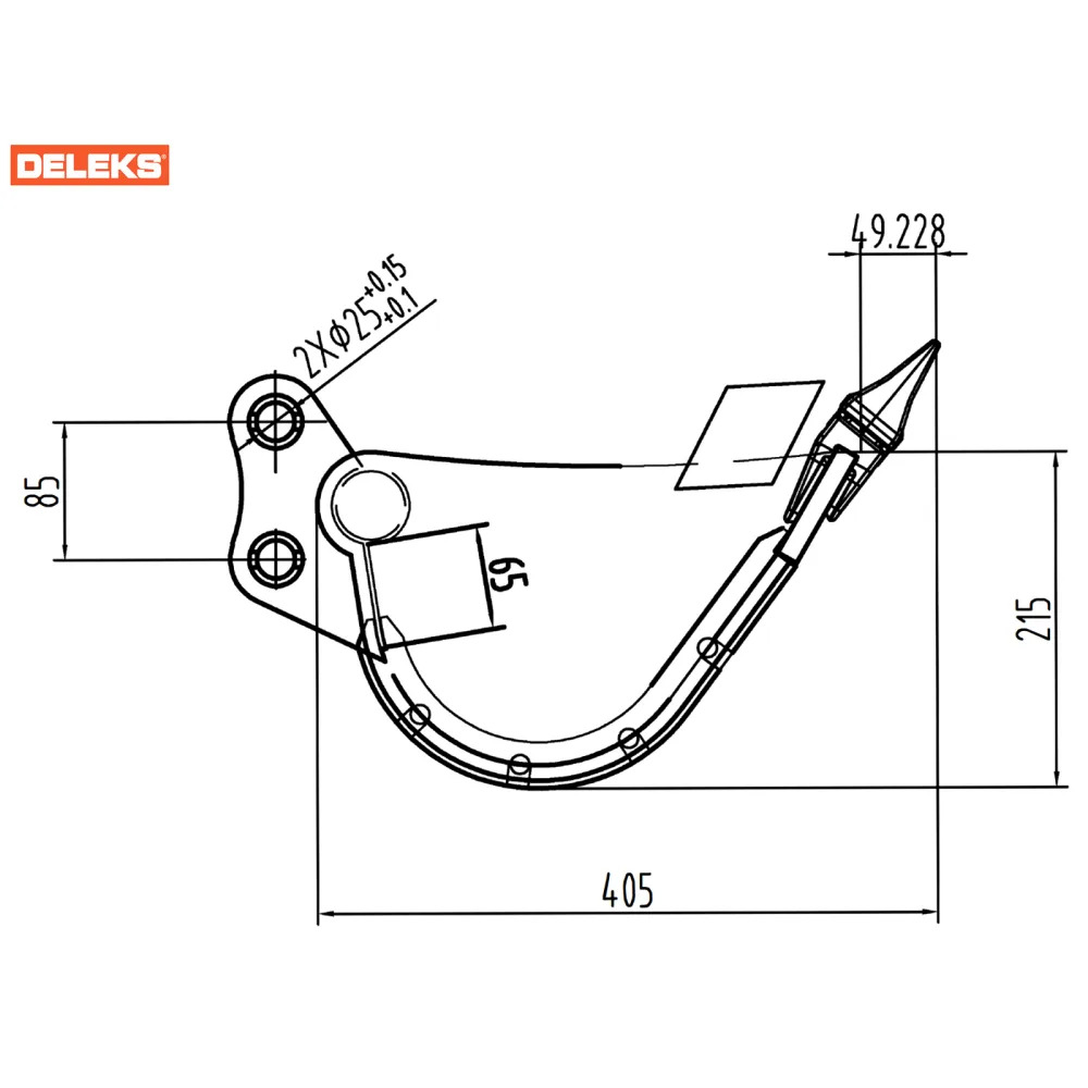 Grabljasta žlica za kamen za mini bager DELEKS S100B800ST – 80 cm — slika 2 od 15