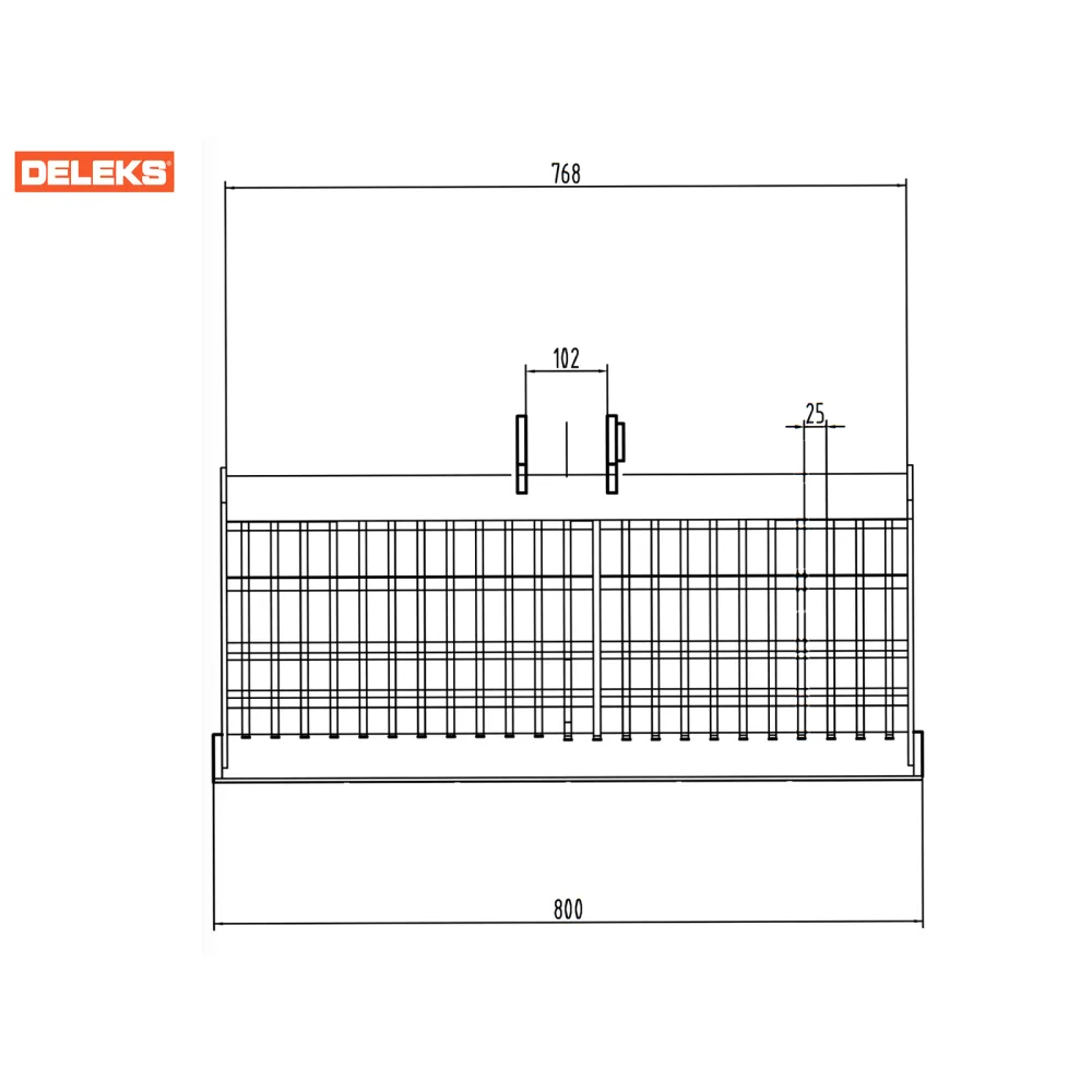 Grabljasta žlica za kamen za mini bager DELEKS S100B800ST – 80 cm — slika 3 od 15