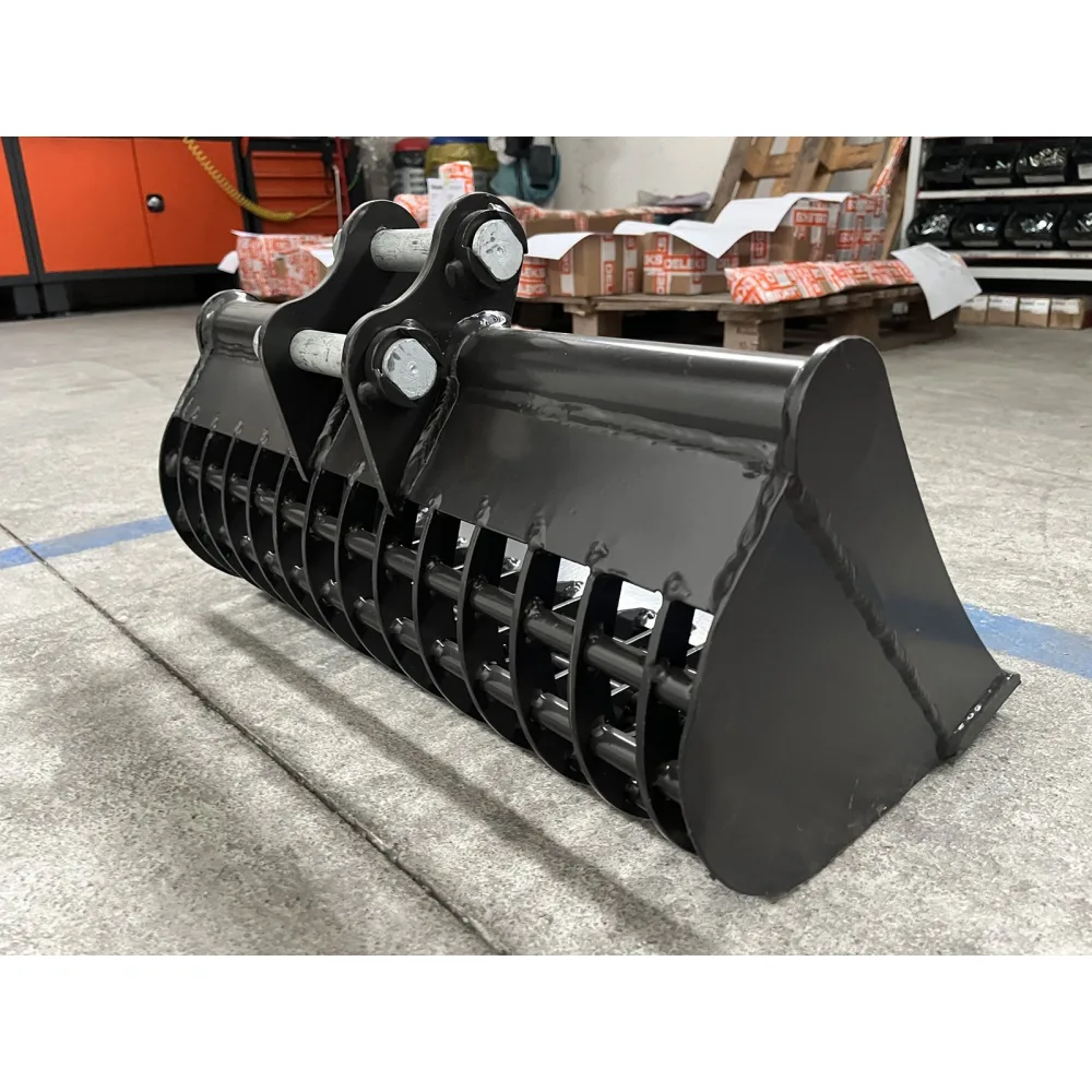 Grabljasta žlica za kamen za mini bager DELEKS M100B600ST – 60 cm (za M80/M90/M100) — slika 7 od 8