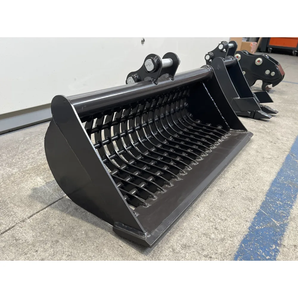 Grabljasta žlica za kamen za mini bager DELEKS M100B800ST – 80 cm (za M80/M90/M100) — slika 4 od 11