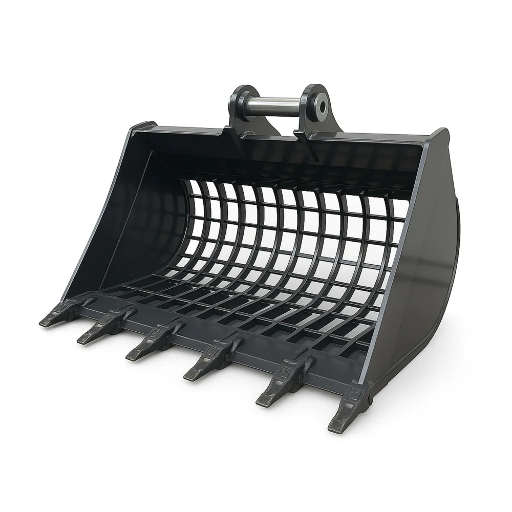 Grabljasta žlica za kamen za mini bager DELEKS S380B1000ST – 100 cm (za S380)