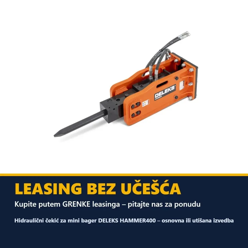 Hidraulični čekić za mini bager DELEKS HAMMER400 – osnovna ili utišana izvedba — slika 7 od 15