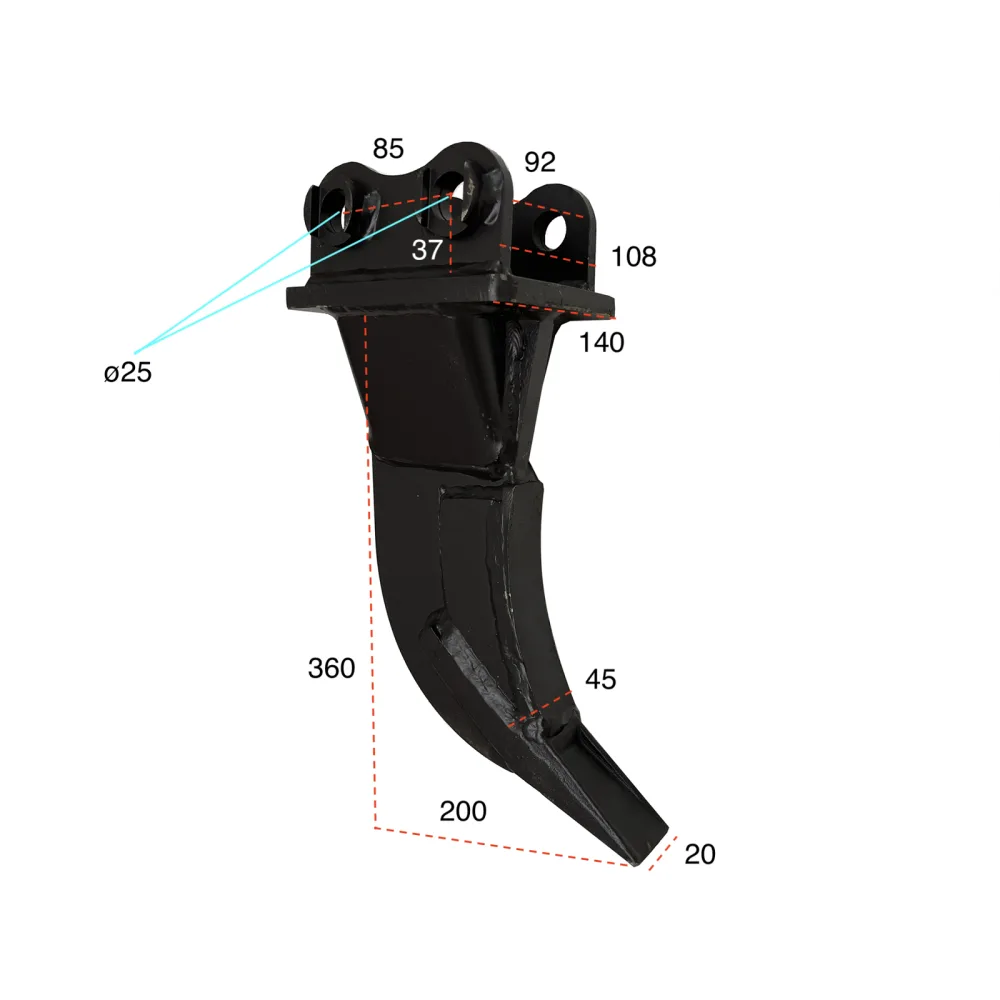 Riper za mini bager DELEKS M100RIPPER (za M80/M90/M100/M120) — slika 2 od 2