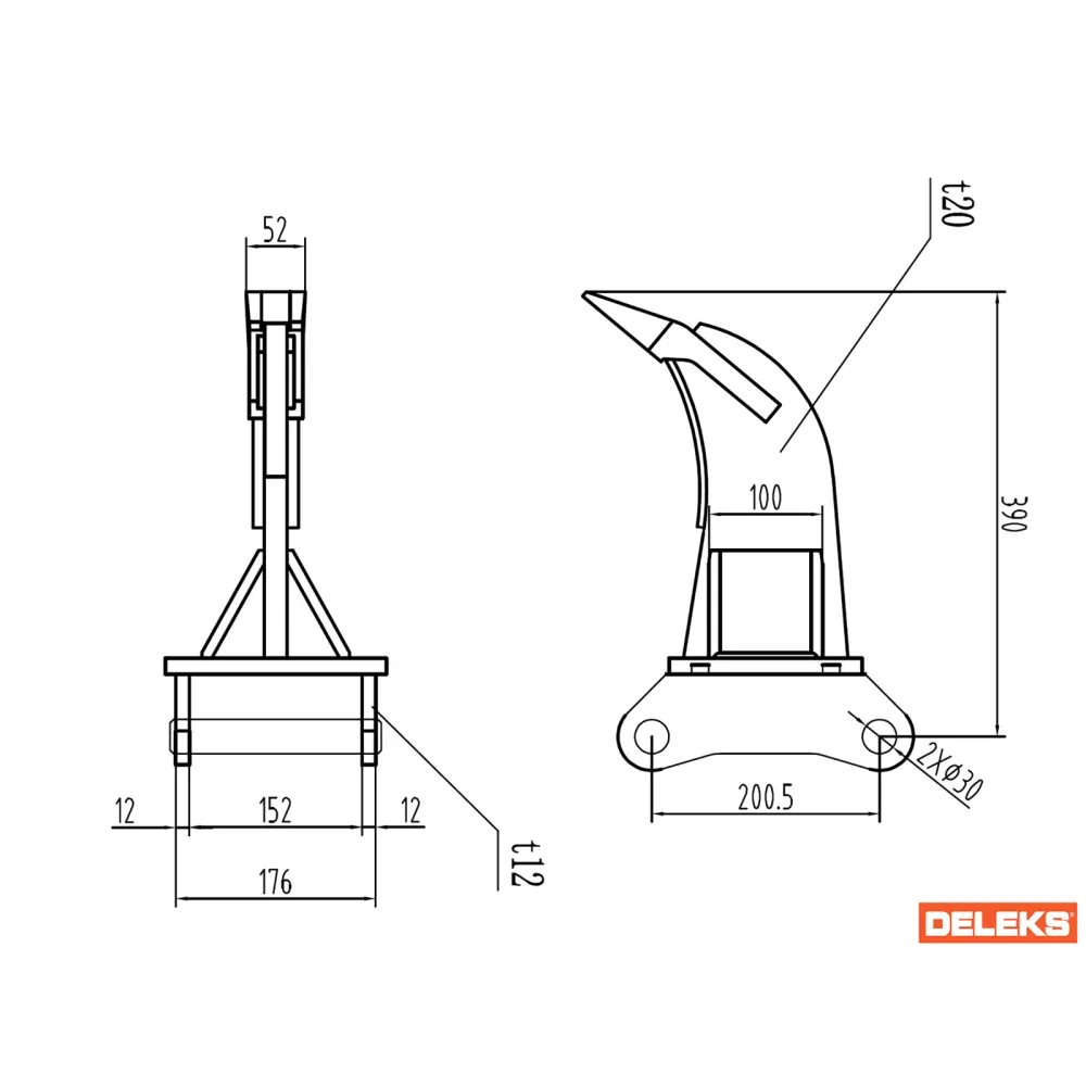 Riper za mini bager DELEKS S100RIPPER — slika 4 od 4