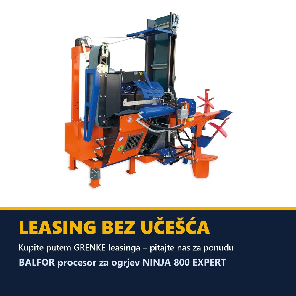 BALFOR procesor za ogrjev NINJA 800 EXPERT — list 800 mm, cjepač 16 t — slika 5 od 5