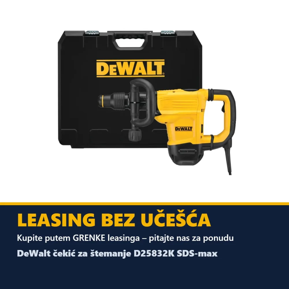 DeWalt čekić za štemanje D25832K SDS-max — 1350 W, 10,5 J, 6 kg klase — slika 5 od 6