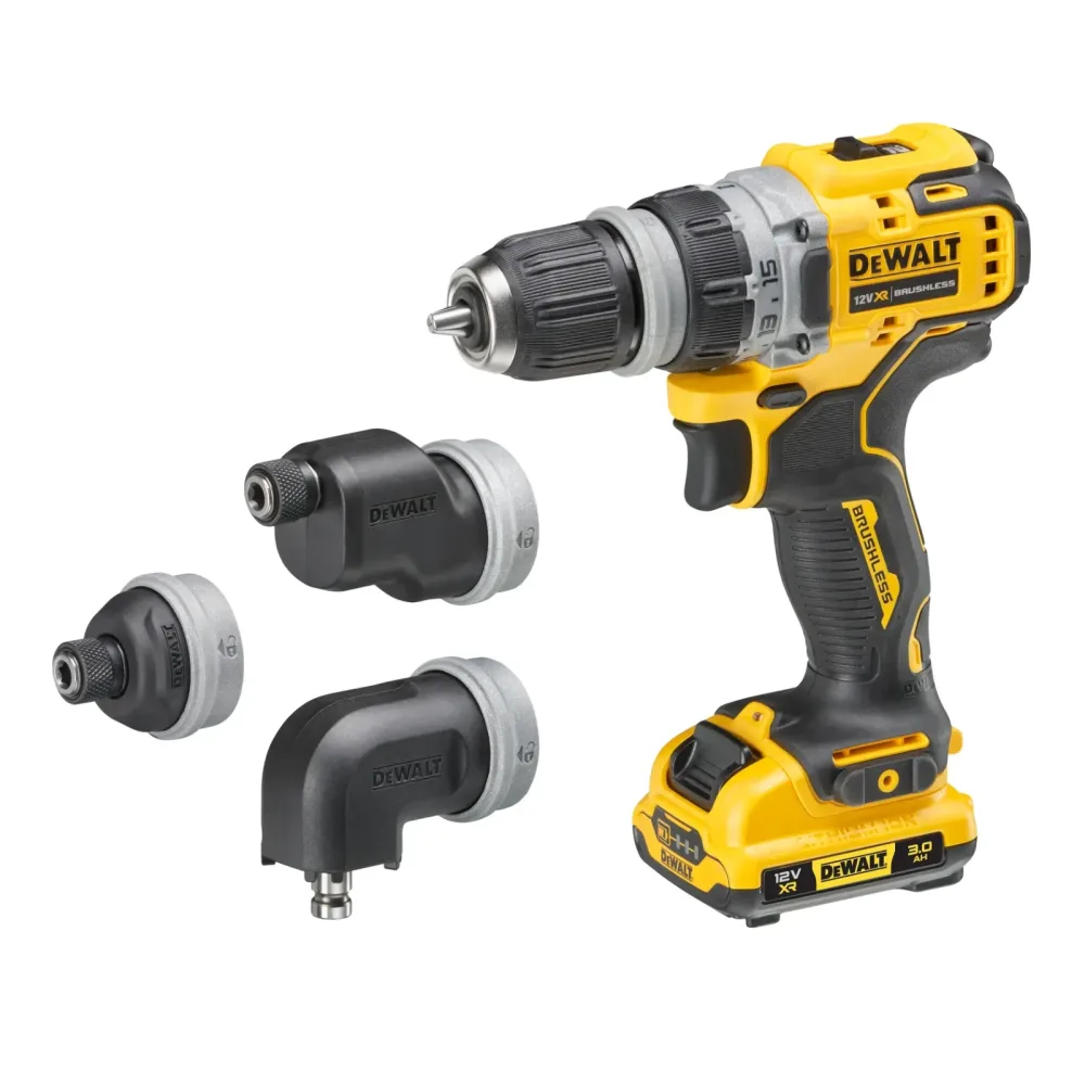 DeWalt aku bušilica-odvijač DCD703L2T 12 V XR s 4 glave — 2 × 3,0 Ah, TSTAK — slika 3 od 3