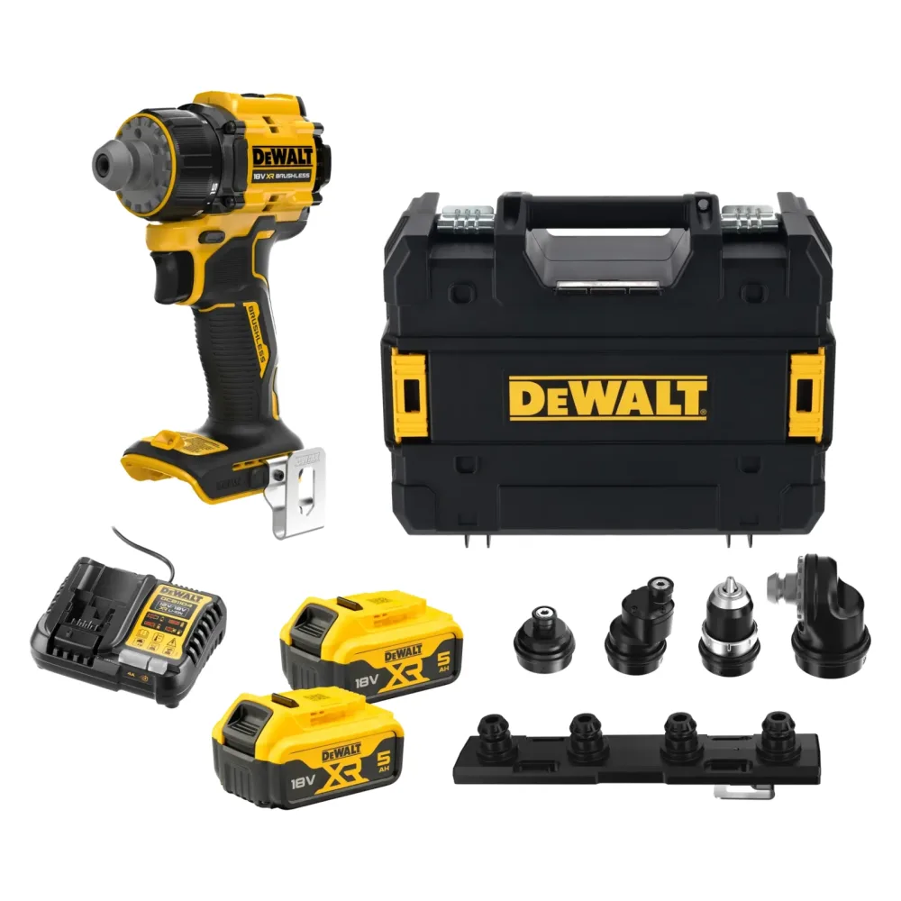 DeWalt aku bušilica-odvijač DCD803P2T 18 V XR s 4 glave — 2 × 5,0 Ah, TSTAK