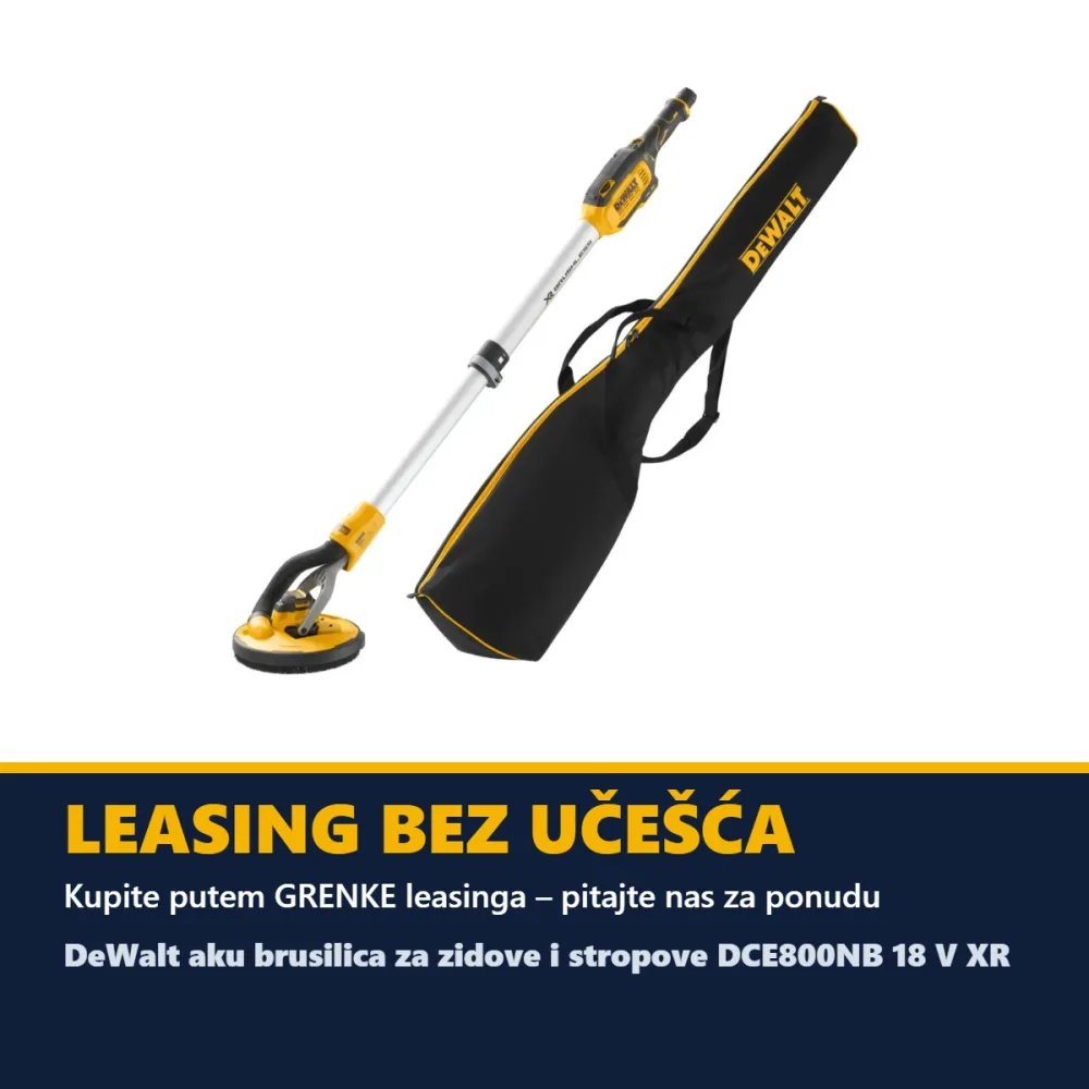 DeWalt aku brusilica za zidove i stropove DCE800NB 18 V XR — 225 mm, bez baterije, torba — slika 4 od 5