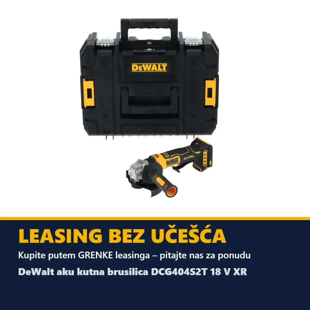 DeWalt aku kutna brusilica DCG404S2T 18 V XR — 125 mm, 2 × 3,5 Ah POWERSTACK, TSTAK — slika 8 od 8