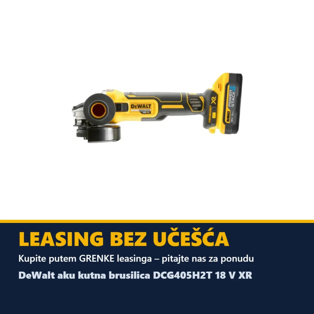 DeWalt aku kutna brusilica DCG405H2T 18 V XR — 125 mm, 2 × 5,0 Ah POWERSTACK, TSTAK — slika 6 od 6