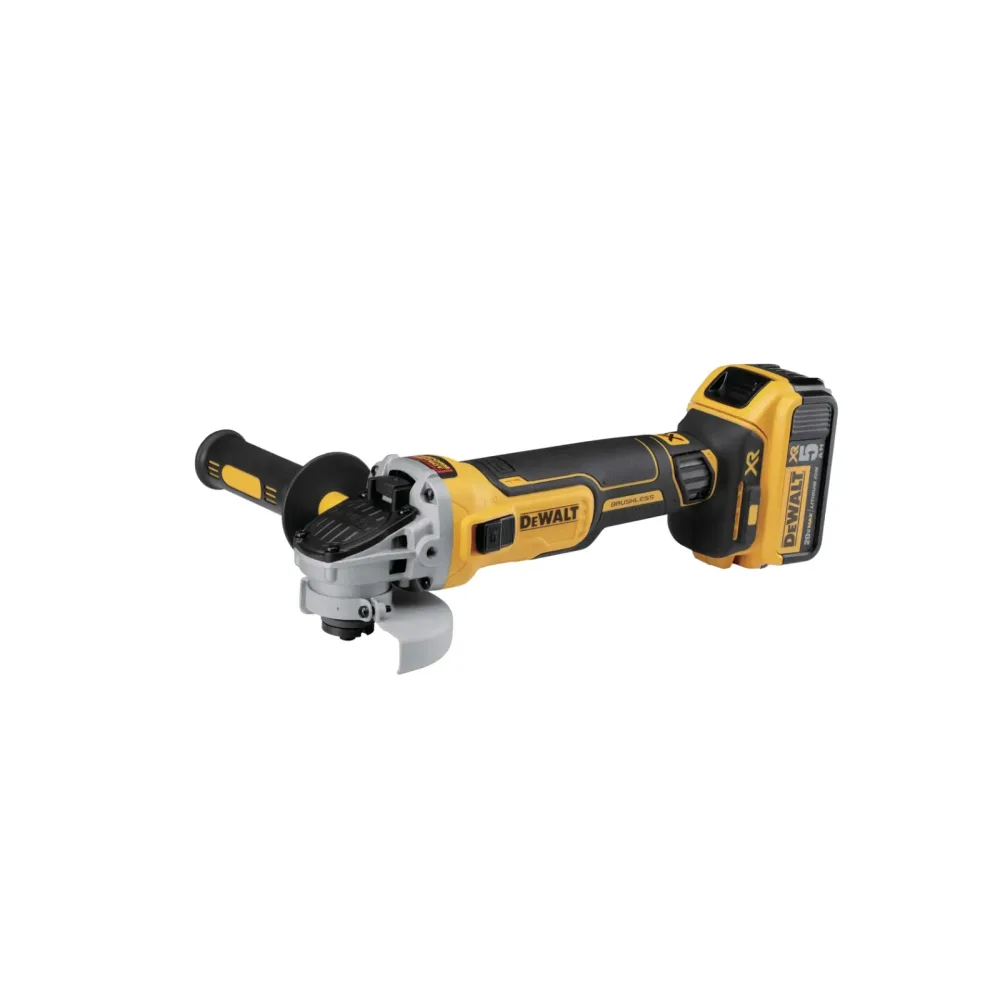 DeWalt aku kutna brusilica DCG405P2 18 V XR — 125 mm, 2 × 5,0 Ah — slika 2 od 7