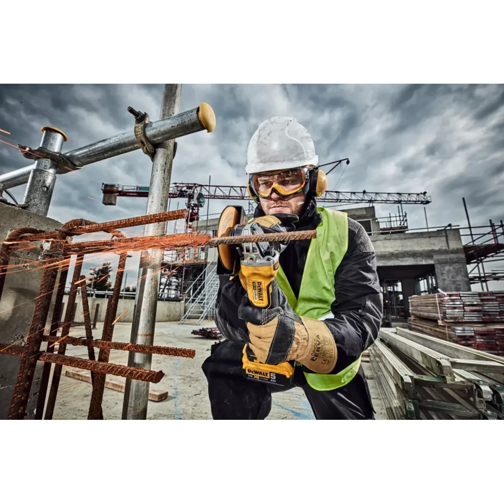 DeWalt aku kutna brusilica DCG406N 18 V XR — 125 mm, lopatičasti prekidač, bez baterije — slika 4 od 7