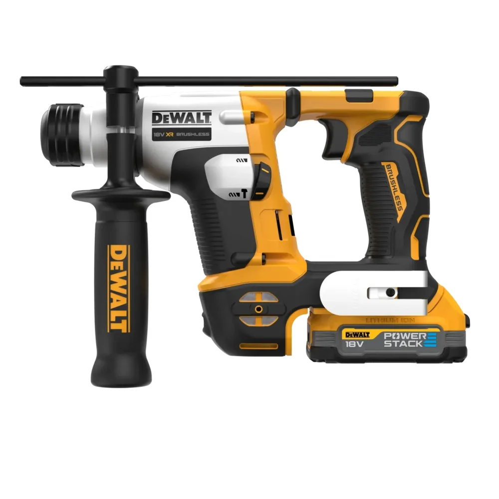 DeWalt aku čekić SDS-plus DCH172E2T 18 V XR — 1,4 J, 16 mm, 2 × 1,7 Ah POWERSTACK, TSTAK — slika 2 od 5