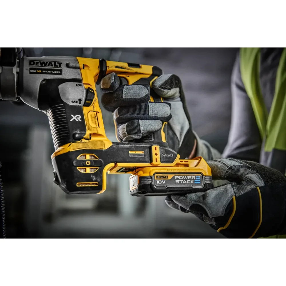 DeWalt aku čekić SDS-plus DCH172E2T 18 V XR — 1,4 J, 16 mm, 2 × 1,7 Ah POWERSTACK, TSTAK — slika 5 od 5