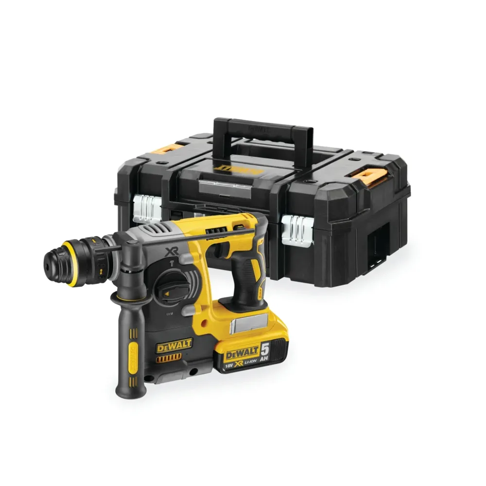 DeWalt aku kombinirani čekić DCH273P2T SDS-plus 18 V XR — 2,1 J, 2 × 5,0 Ah, TSTAK