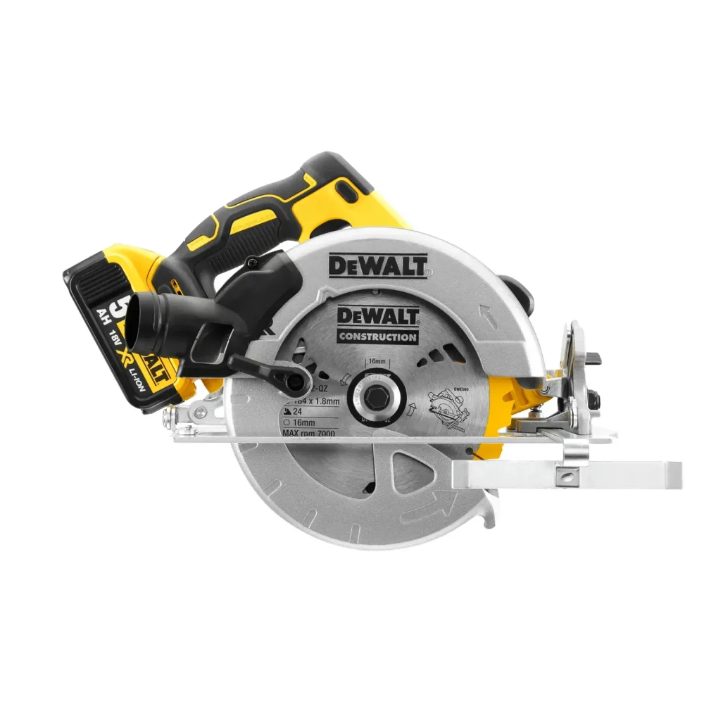 DeWalt aku kružna pila DCS570P2 18 V XR — 184 mm, 2 × 5,0 Ah, TSTAK — slika 3 od 4