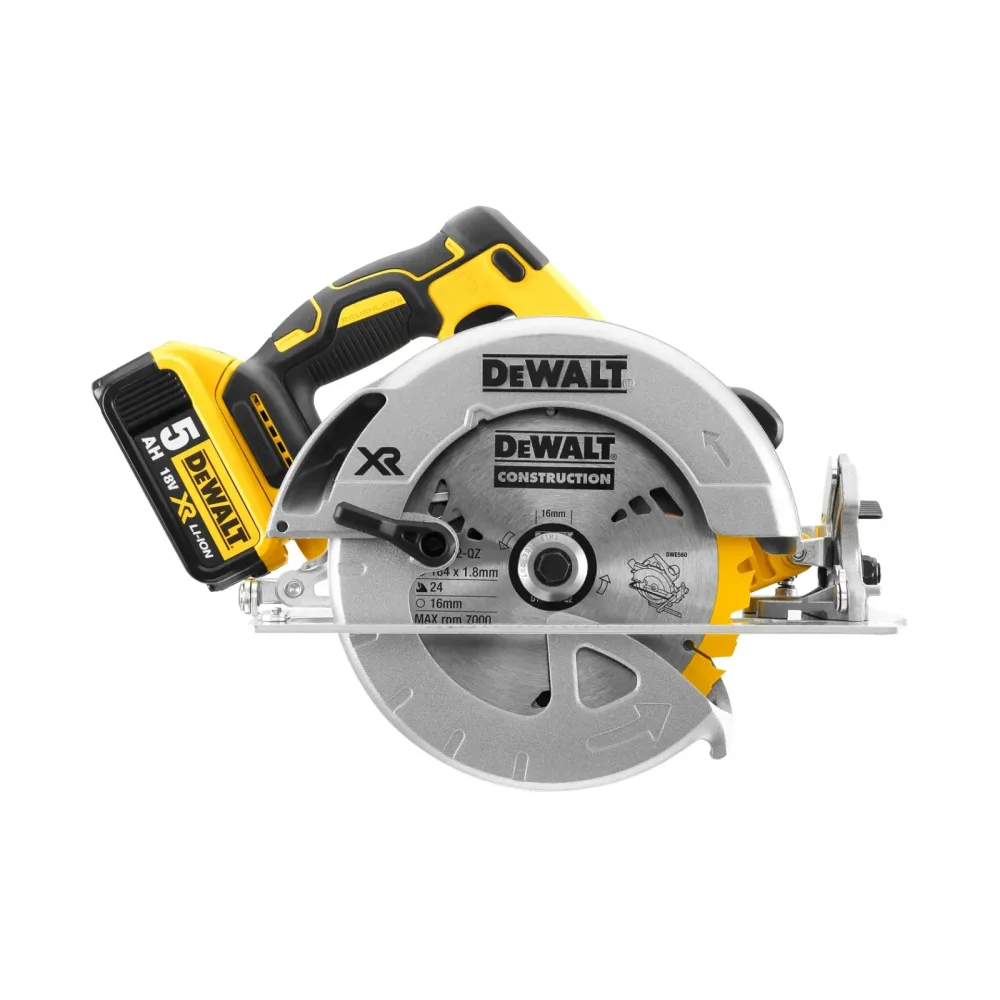 DeWalt aku kružna pila DCS570P2 18 V XR — 184 mm, 2 × 5,0 Ah, TSTAK — slika 2 od 4