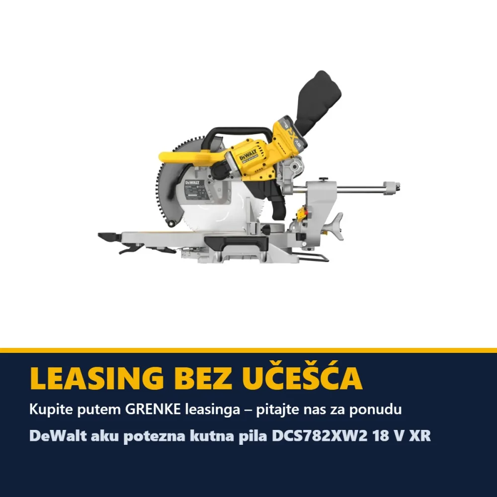 DeWalt aku potezna kutna pila DCS782XW2 18 V XR — 305 mm, 2 × 8,0 Ah — slika 4 od 4