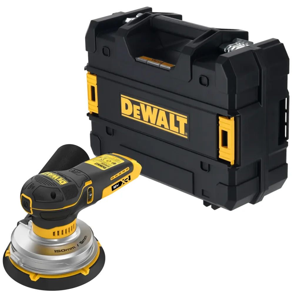 DeWalt aku ekscentrična brusilica DCW230NT 18 V XR — 150 mm, hod 5 mm, bez baterije, kovčeg