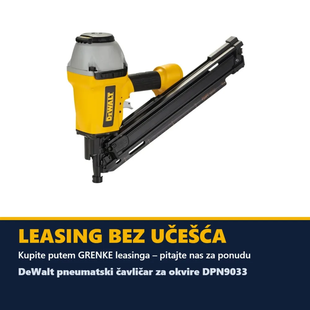 DeWalt pneumatski čavličar za okvire DPN9033 — 50–90 mm, 33° — slika 4 od 5