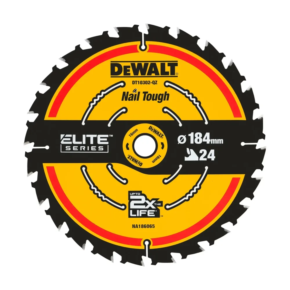 DeWalt list kružne pile DT10302 EXTREME — 184 × 16 mm, 24 zuba