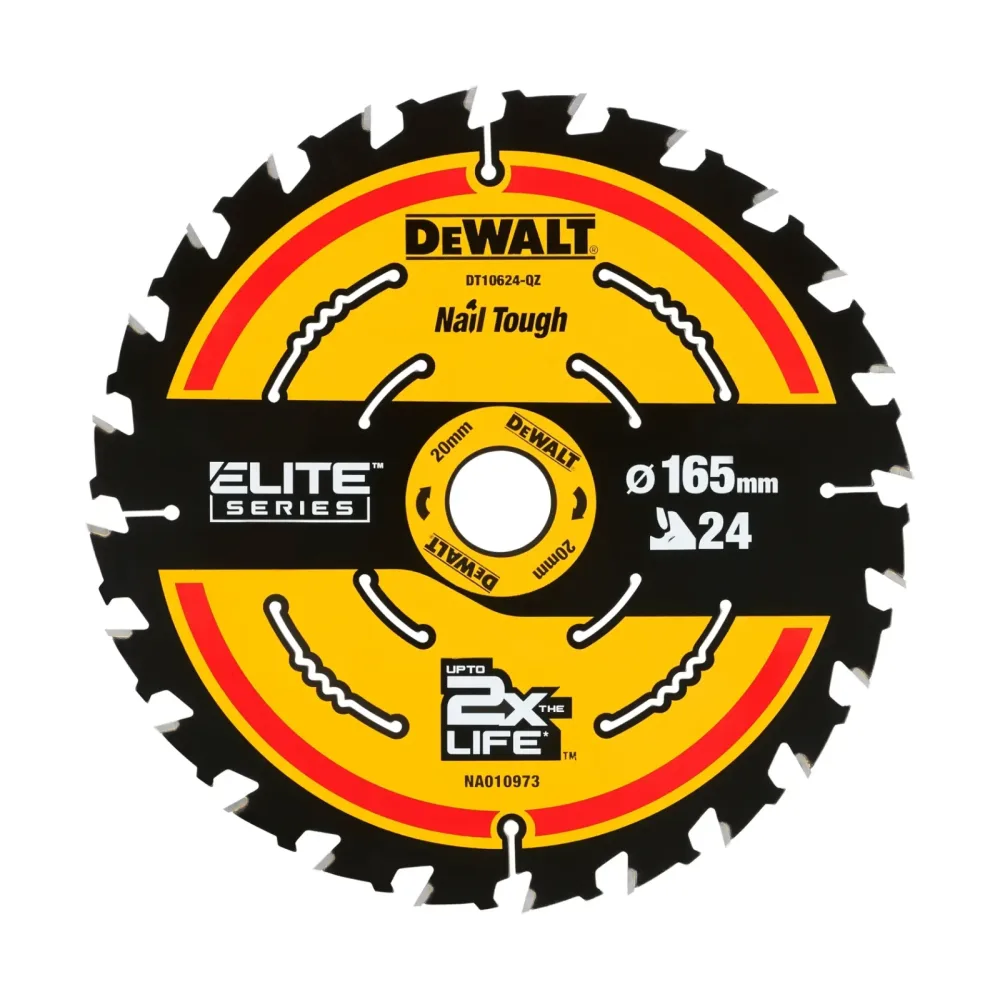 DeWalt list kružne pile DT10624 EXTREME — 165 × 20 mm, 24 zuba